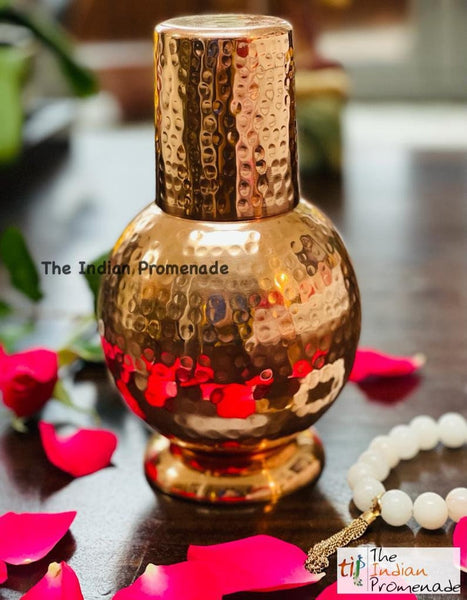 Bedside Hammered Copper Carafe ( Surahi Style) with tumbler lid