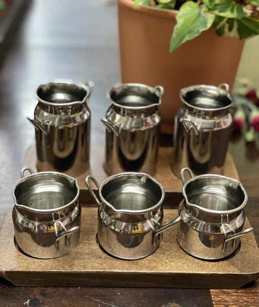 Canister Tumbler Set (Set of 3 with a Wooden Serving Base)