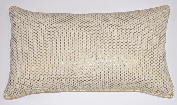 Long Sequins Golden Cushion Cover