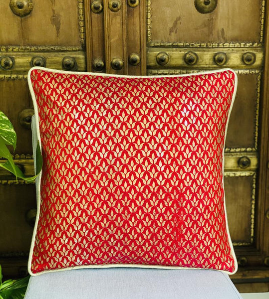Foil Print Cushion cover - Red