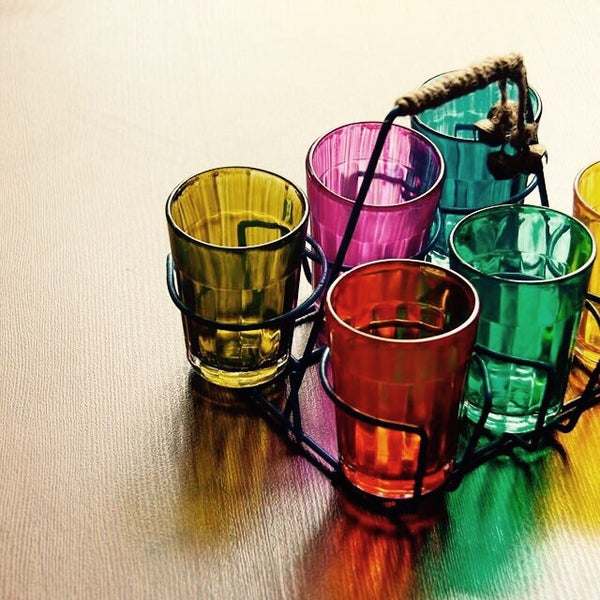 Cutting Chai Glasses- Coloured