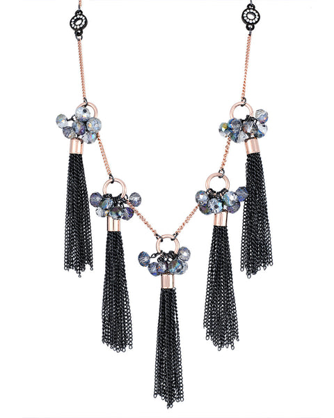 Long Black Tassel Necklace