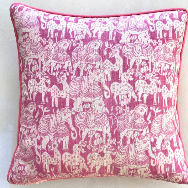 Panchatantra Cushion Cover- Pink