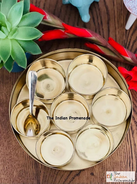 Etched Brass Masala Dani (SpiceBox)